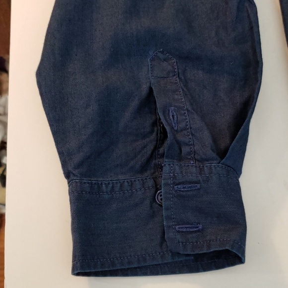 Jones New York Jeans button up denim/cotton top - Picture 4 of 6